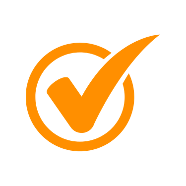 icône check orange